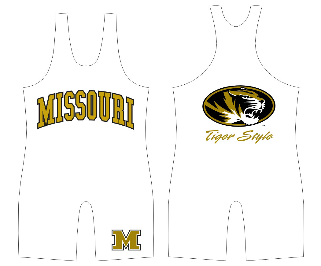 WC Missouri "Tiger Style" Singlet, color: White